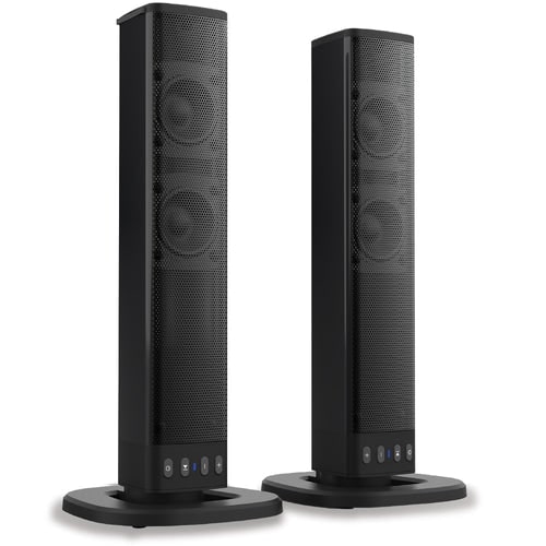 XORO HSB 55 2in1-Bluetooth-Soundbar 4x5W Leistung kompaktes Design als Separate Stereo-Lautsprecher / Soundbar verwendbar TWS Technologie 4000mAh Akku