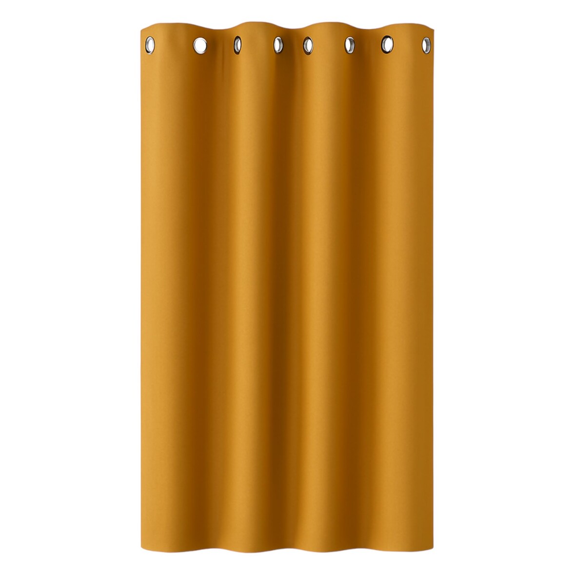 WellHome - Cortina isolante na cor ocre, 140 x 260 cm, 100% poliéster.