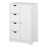 thumbnail of Armario Auxiliar de Baño Mueble para Baño con Puerta 4 Cajones y Estante Ajustable para Cocina Salón 56x30x83 cm