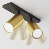 thumbnail of Maytoni Moderne Deckenlampe GU10 LED 10W Schwarz Mattgold Aluminium IP20 Schutz