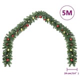 thumbnail of Weihnachtsgirlande Geschmückt mit Kugeln und LED-Lichtern 5 m