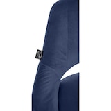 thumbnail of Banco alto Milet Veludo azul/cromo