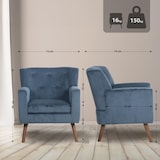 thumbnail of Fauteuil Kioni corduroy blauw
