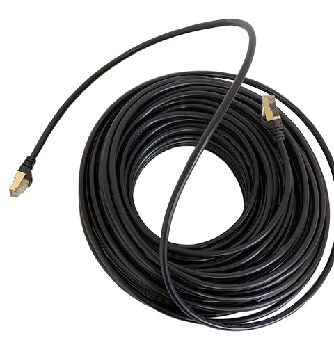 Vago-Tools CAT7 Patchkabel Netzwerkkabel schwarz 10m rund