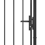 thumbnail of Puerta de jardín de acero negro 1x2,5 m