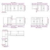 thumbnail of vidaXL 11-tlg. Küchenschrank-Set Porto Grau Sonoma Holzwerkstoff