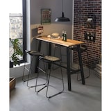 thumbnail of SIT Möbel bartafel in acacia met echte boomrand, frame antiek zwart|B124,5 x D51 x H112cm|07107-68|Serie TABLES & BENCHES