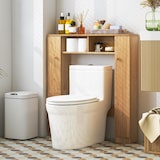 thumbnail of COSTWAY Armario para baño, armario para baño, estantería para baño con estantes ajustables, estantería para baño, madera, armario para baño