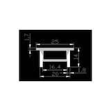 thumbnail of Ledkia Tubo de Silicona Flex Empotrable Para Tira LED de hasta 15 mm 20 m