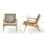 thumbnail of Transat Fauteuil de jardin bas en bois d'Acacia FSC et en résine tressée - modele MERIDA - Vert olive AUCUNE