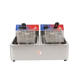 thumbnail of Elektrische friteuse zonder kraan, E.G.O-thermostaat, roestvrij staal, 330 x 560 x 430 mm | Gasfrit
