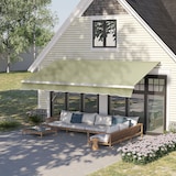 thumbnail of Outsunny Toldo Manual Plegable de Aluminio 295x250cm Ángulo Ajustable Manivela para Exterior Balcón Jardín Terraza Crema