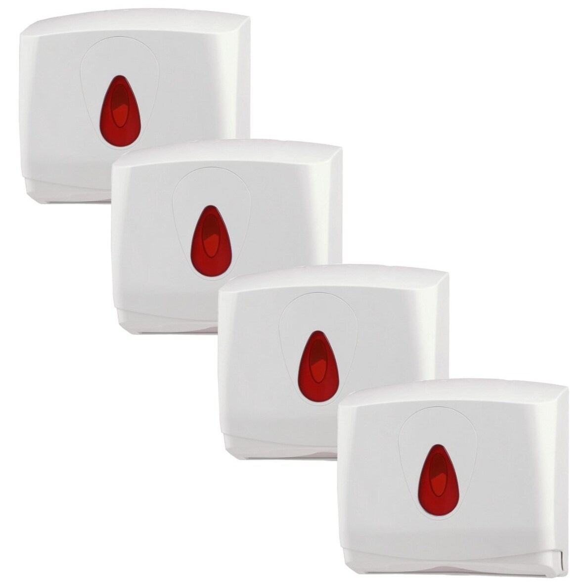 4 PlastiQline Papierhandtuchspender MINI - Kunststoff - weiß - Handtuchspender