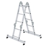 thumbnail of PROREGAL Vielzweckleiter 4-teilig mit nivello®-Traverse und Holzbelag 2x2 + 2x3 Sprossen