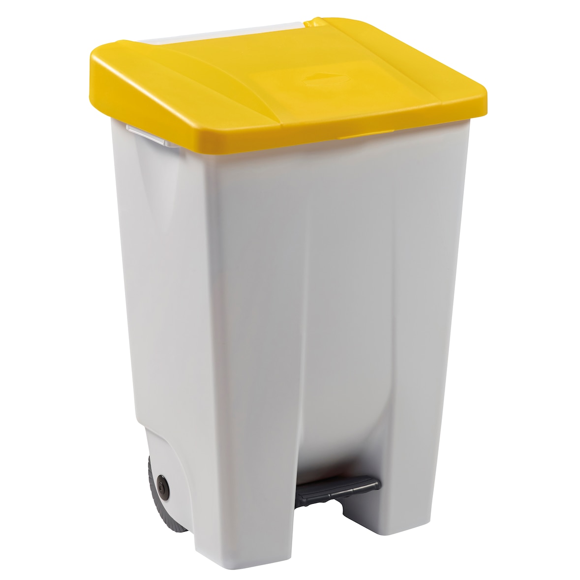 ROSSIGNOL Poubelle mobile 80L à pédale MOBILY jaune