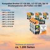 thumbnail of Kompatibel Brother LC-125 XXL, LC-127 XXL Set 10 Druckerpatronen alle Farben von D&C