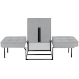 thumbnail of tectake Puf cama PONTO 4 en 1, ajustable en 6 posiciones  Gris Claro