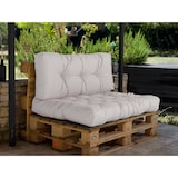 thumbnail of Lot coussins extérieur pour palette gris galet 120x80 Imperméables Anti-UV DECOARTS