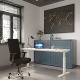 thumbnail of Bisley E-WonderTech elektrisch höhenverstellbarer Schreibtisch 160x60 cm in Weiß/Ahorn - Elektrischer Tisch höhenverstellbar mit Memory-Funktion