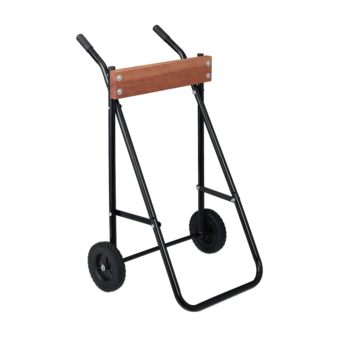 Relaxdays Außenborder Ständer, Lagerung & Transport, Langschaft Außenbordmotor, bis 100 kg, Stahl, Motorhalter, schwarz