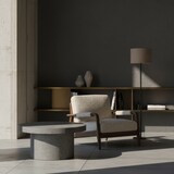 thumbnail of Couchtisch 60x60x30 cm Grau Sofatisch in Beton-Optik Modern, Design Wohnzimmertisch Rund, Loungetisch in Pilz-Form, Kaffeetisch Beistelltisch