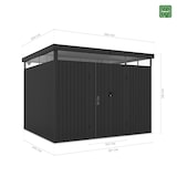 thumbnail of Wasabi – Casetta Da Giardino In Metallo 7,66m² Quarz – Spessore Robusto 0,40mm – Lampada Inclusa – Chiusura Con Chiave – Lucernario 360º – Tetto Piano