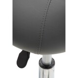 thumbnail of DELUKE® Sattelhocker mit Rollen VOULI Höhenverstellbar, Drehbar Kunstleder pflegeleicht Rollhocker Arbeitshocker Praxishocker Arzthocker Grau