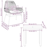 thumbnail of vidaXL 3-tlg. Garten-Essgruppe mit Kissen Grau Poly Rattan Glas