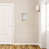 thumbnail of Relaxdays Schlüsselkasten abschließbar, Schlüsselschrank Wand, Glastür, Schlüsselbox Edelstahl, HBT: 32x22x6 cm, silber