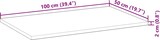 thumbnail of vidaXL Tischplatte Rechteckig 100x50x2 cm Massivholz Akazie
