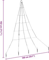 thumbnail of vidaXL LED Weihnachtsbaum mit Erdspießen Mehrfarbig 182 cm Metall