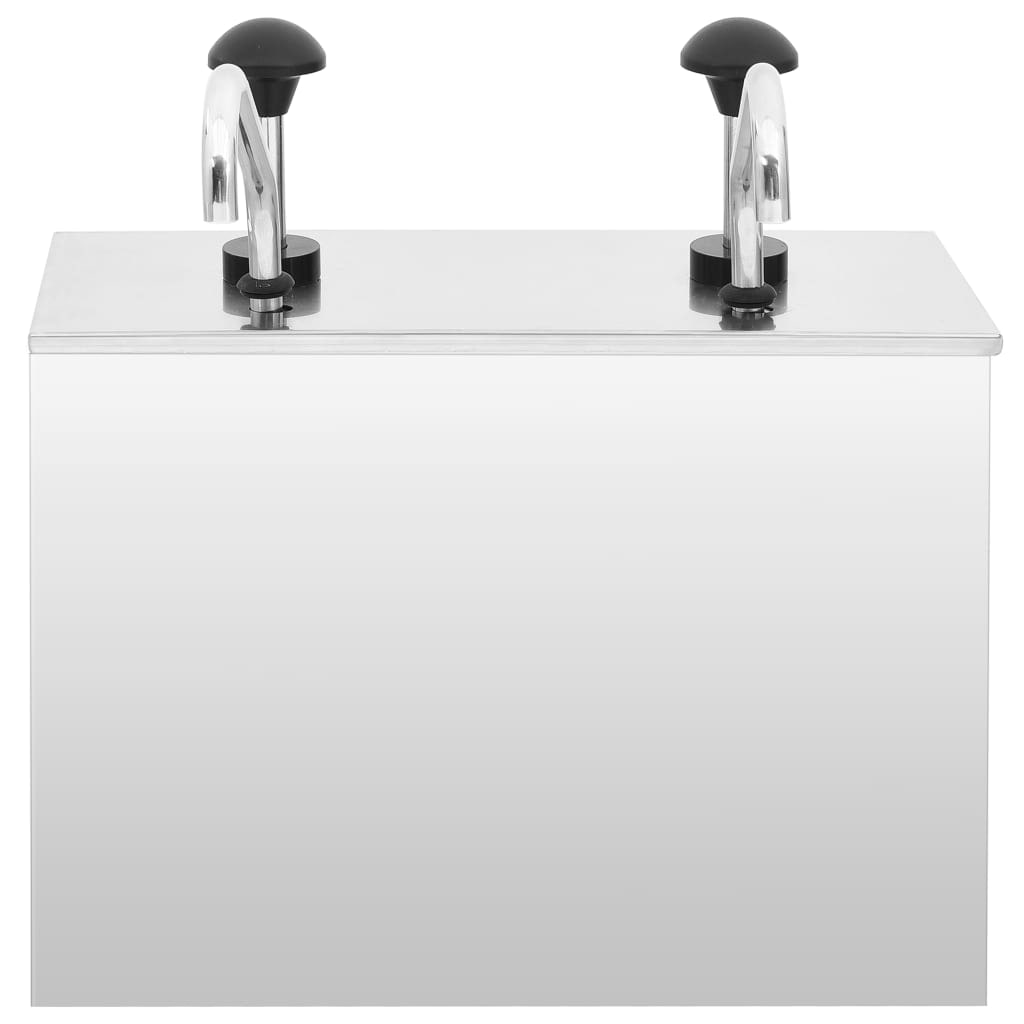 vidaXL Saucen-Spender Edelstahl 2 x 3,5 L