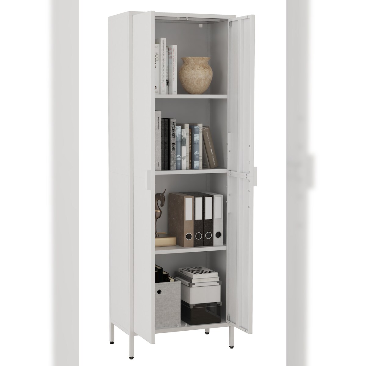 VCM Büroschrank Flokas Weiß