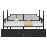 thumbnail of Eisenbettsofa 90x200 cm im Vintage-Stil mit Ablagefächern – stylisches Schlafsofa für jedes Zimmer Schwarz