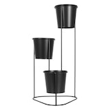 thumbnail of WellHome - Metallvase mit 3 Töpfen (Ø11x10cm) mit schwarzem Rahmen 46,5cm