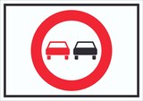thumbnail of Überholverbot KFZ Symbol Schild A2 Rückseite selbstklebend