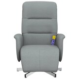thumbnail of vidaXL Massagesessel mit Fußteil Hellgrau Stoff