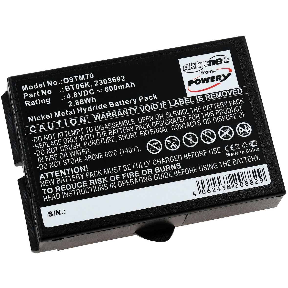 Akku für Ikusi Typ 2303692
