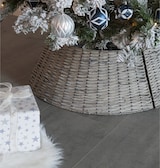 thumbnail of 1 Weihnachtsbaumrock 70x28cm - für Bäume bis 240 cm Weide Abdeckung Christbaumständer Weihnachtsbaumständer Christbaumkorb grau