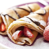 thumbnail of Relaxdays Crêpepfanne mit Teigverteiler & Holzspatel, induktionsgeeignet, Aluminium, Pfannkuchenpfanne, Ø 25 cm, schwarz