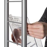 thumbnail of Porte-brochures de sol "Tondo NG" - acier/métal/polystyrène - argent - A4 - portrait - 155 cm - VKF Renzel