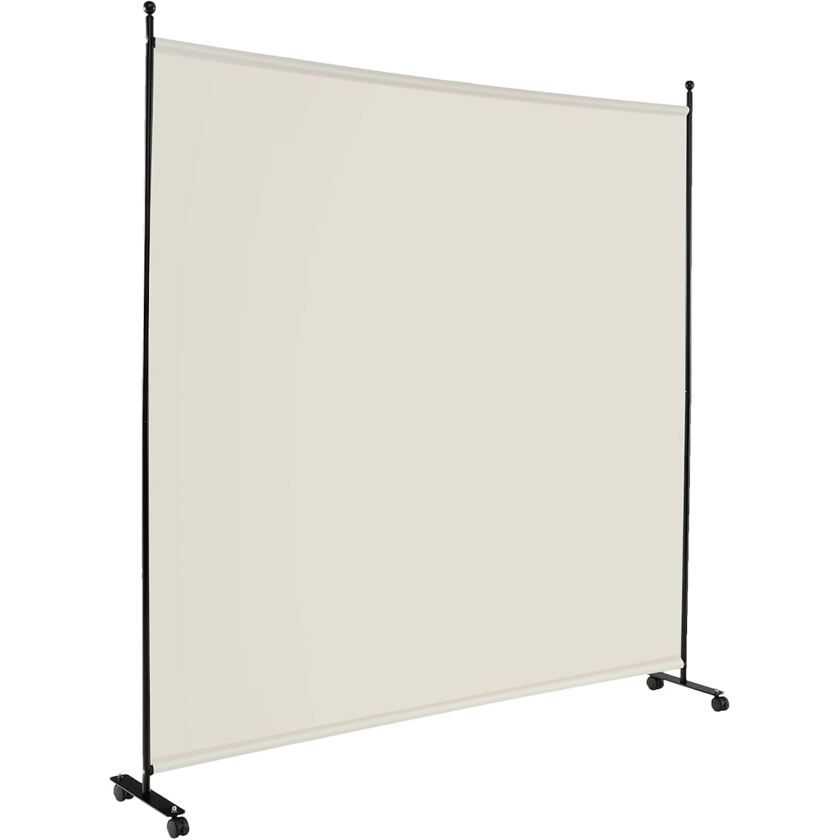 COSTWAY Divisória de 184 x 184 cm com rodízios, tela de 1 peça, divisória dobrável, feita de tecido(bege)