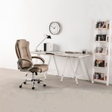 thumbnail of Sillón de Oficina Karen elevable y reclinable, Piel sintética, Color Taupe