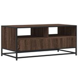 thumbnail of vidaXL Couchtisch Braun Eichen-Optik 100x50x45 cm Holzwerkstoff Metall