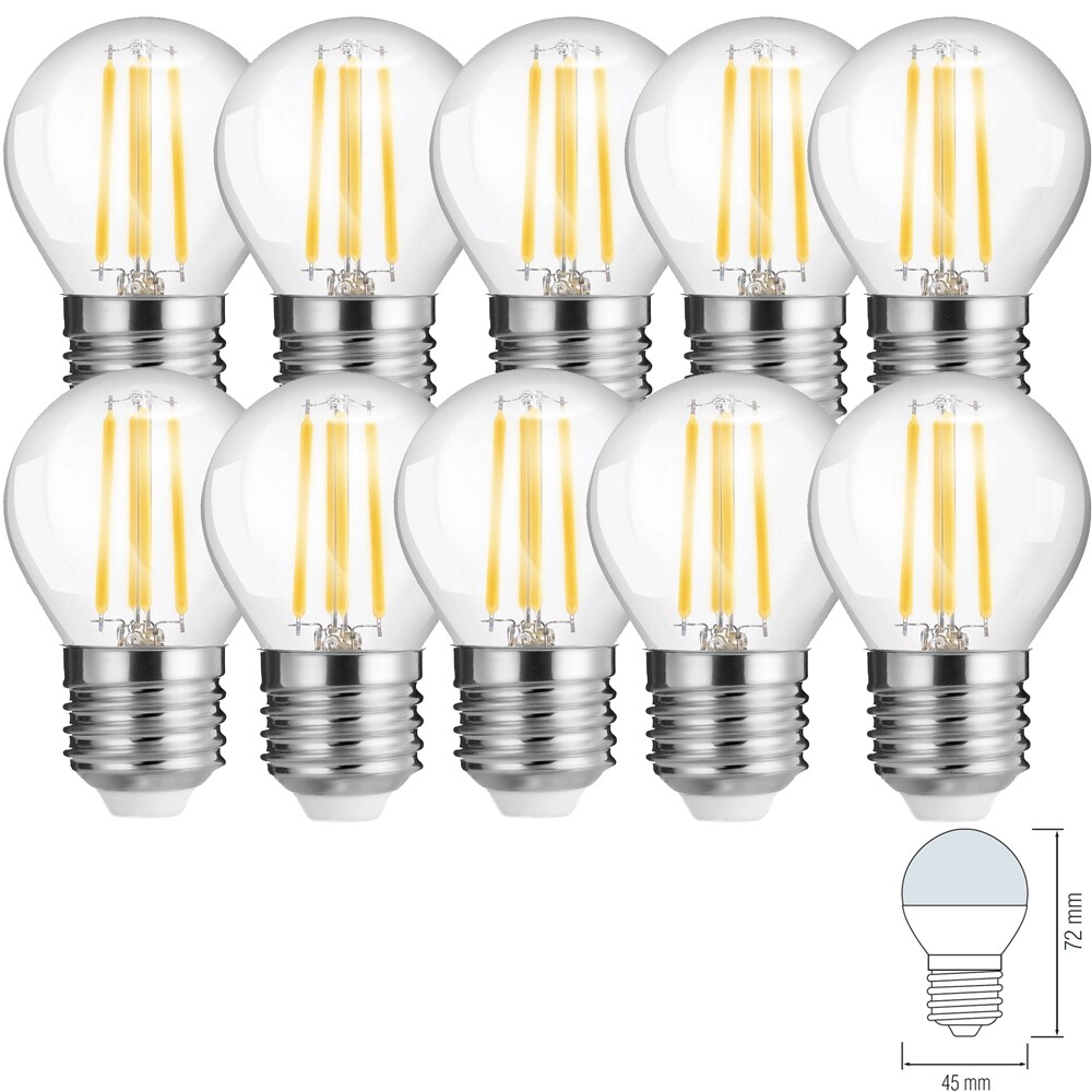 10x 4W E27 Mini LED Filament Leuchtmittel Birne Leuchte 430 Lumen klar Glas Warmweiß