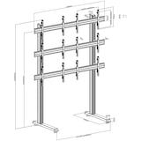 thumbnail of KIMEX - Soporte de suelo para 6 TV 45"-55"