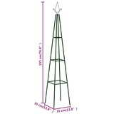 thumbnail of vidaXL Garten-Rankhilfen 2 Stk. Dunkelgrün 35x35x195 cm Eisen