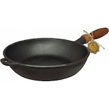 thumbnail of Sartén de hierro fundido - ø 28 x 6 cm - Sartén de hierro fundido para todo tipo de fuegos - Mango de madera - Sin PFAS - Negro