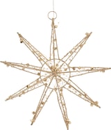 thumbnail of ECD Germany LED Weihnachtsstern 30 cm Gold, 30 warmweiße LEDs, batteriebetrieben, Schneeflockenform aus Metall, mit Timer, Weihnachtsdeko Fensterstern