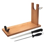thumbnail of Well Home - Jamonero de Madera + Set de Cuchillo Jamonero (25 cm) y Chaira (21 cm) en acero inoxidable de alta calidad